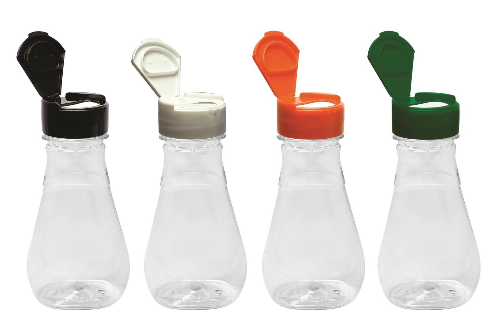 310 FRASCO PLÁSTICO CRISTAL 180ML TAMPA FLIPTOP CAPSULA MEL