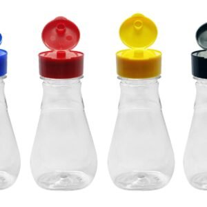 310 FRASCO PLÁSTICO CRISTAL 180ML TAMPA FLIPTOP C/ ROSCA MEL