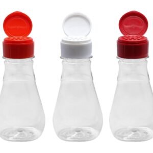 416 FRASCO PLÁSTICO CRISTAL PET 180ML COM TAMPA PENEIRA MEL