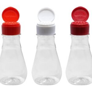 310 FRASCO PLÁSTICO CRISTAL PET 180ML COM TAMPA PENEIRA MEL