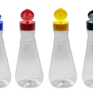 172 FRASCO PLÁSTICO CRISTAL 360ML TAMPA FLIPTOP C/ ROSCA MEL