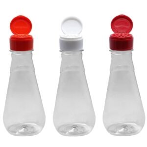 172 FRASCO PLÁSTICO CRISTAL PET 360ML COM TAMPA PENEIRA MEL