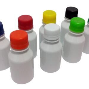 416  FRASCO PLÁSTICO BRANCO PET 100ML TAMPA ROSCA LACRE FAR