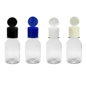 196 FRASCO PLÁSTICO CRISTAL 100ML FLIPTOP FURO ABERTO FAR