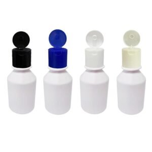 1656 FRASCO PLÁSTICO BRANCO 120ML FLIPTOP FURO ABERTO FAR