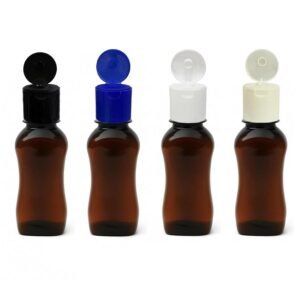 2541 FRASCO PLÁSTICO AMBAR 120ML FLIPTOP FURO ABERTO CAT