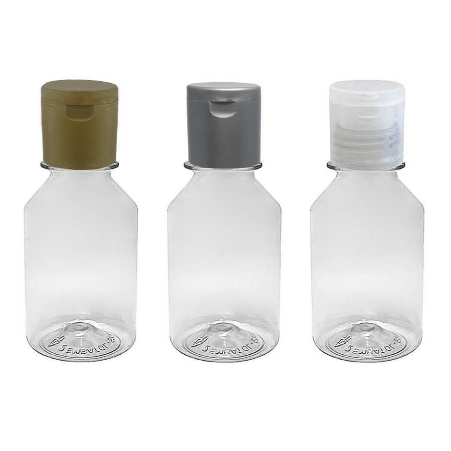 162 FRASCO PLÁSTICO CRISTAL 120ML FLIPTOP FURO ABERTO FAR - Imagem 4