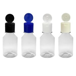 48 FRASCO PLÁSTICO CRISTAL 120ML FLIPTOP FURO ABERTO FAR