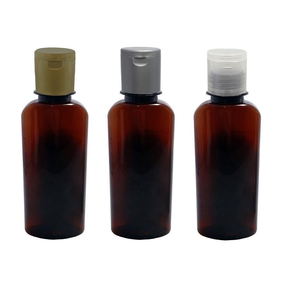 40 FRASCO PLÁSTICO AMBAR 140ML FLIPTOP FURO ABERTO ARO - Imagem 4