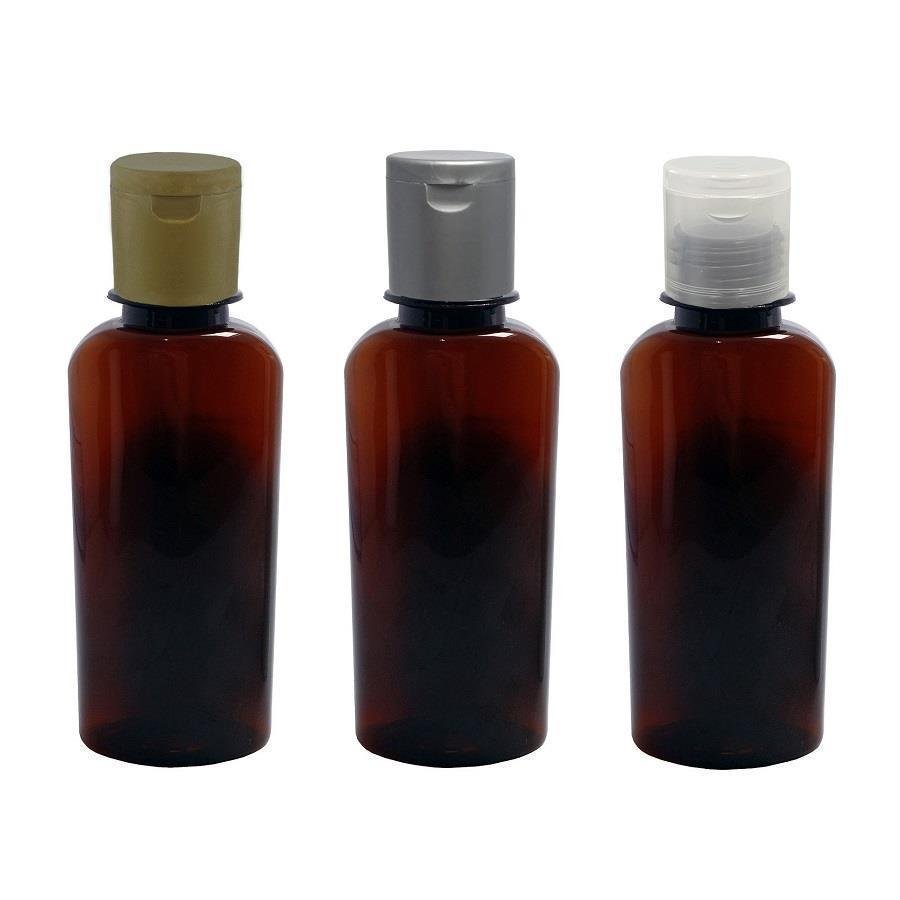 1705 FRASCO PLÁSTICO AMBAR 140ML FLIPTOP FURO ABERTO ARO - Imagem 4