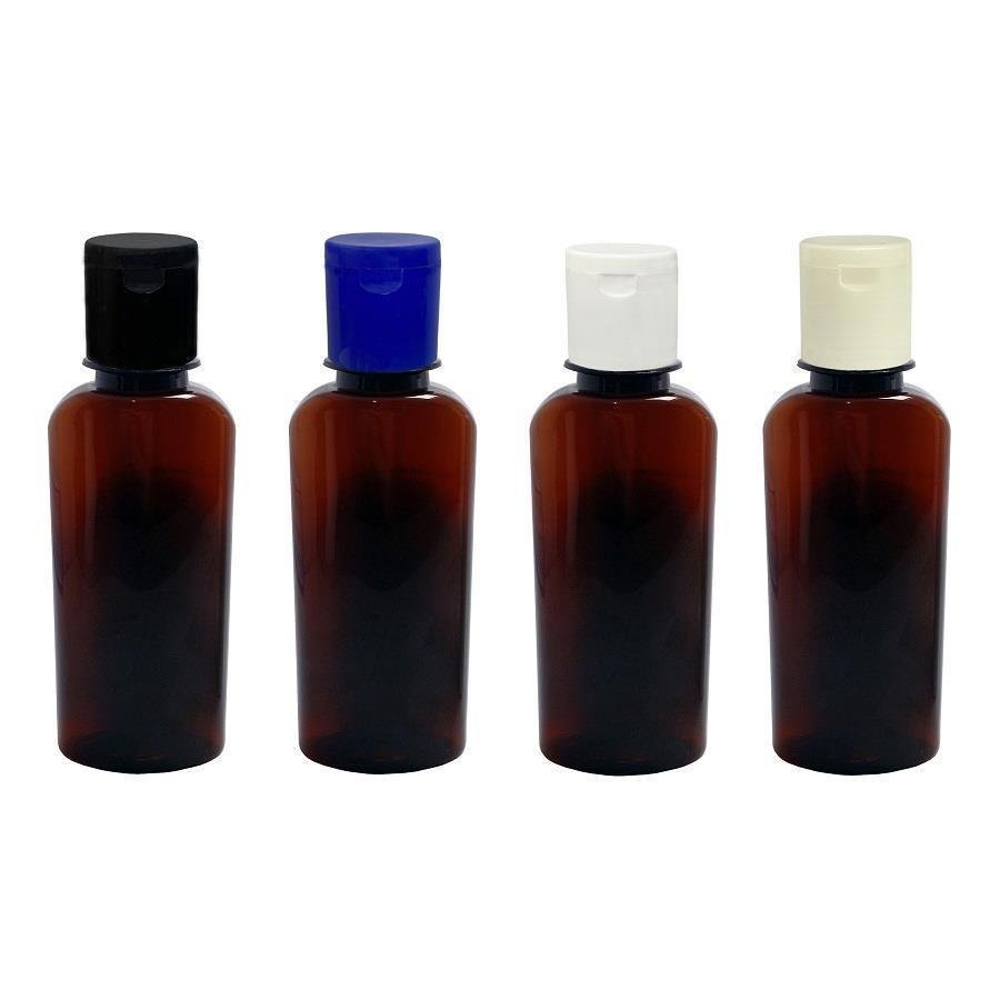 520 FRASCO PLÁSTICO AMBAR 140ML FLIPTOP FURO ABERTO ARO - Imagem 3