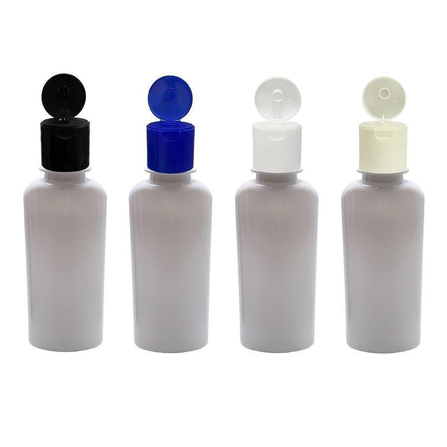 1705 FRASCO PLÁSTICO BRANCO 140ML FLIPTOP FURO ABERTO ARO