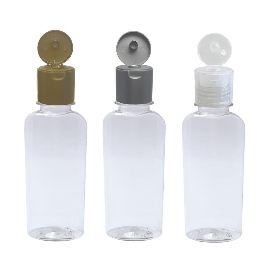 40 FRASCO PLÁSTICO CRISTAL 140ML FLIPTOP FURO ABERTO ARO - Imagem 2