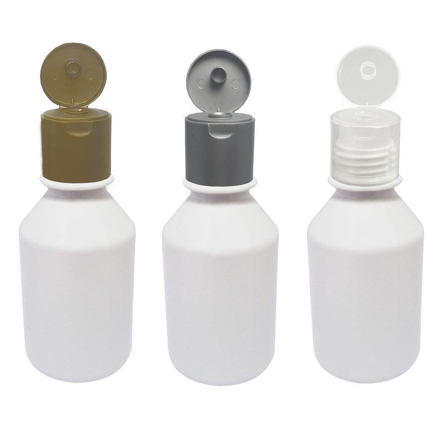 329 FRASCO PLÁSTICO BRANCO 150ML FLIPTOP FURO ABERTO FAR - Imagem 2