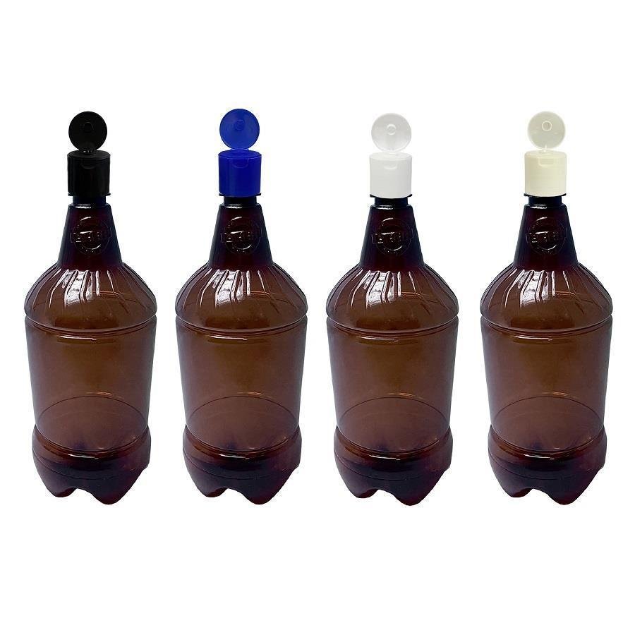 30 FRASCO PLÁSTICO AMBAR 1,5L FLIPTOP FURO ABERTO GR2