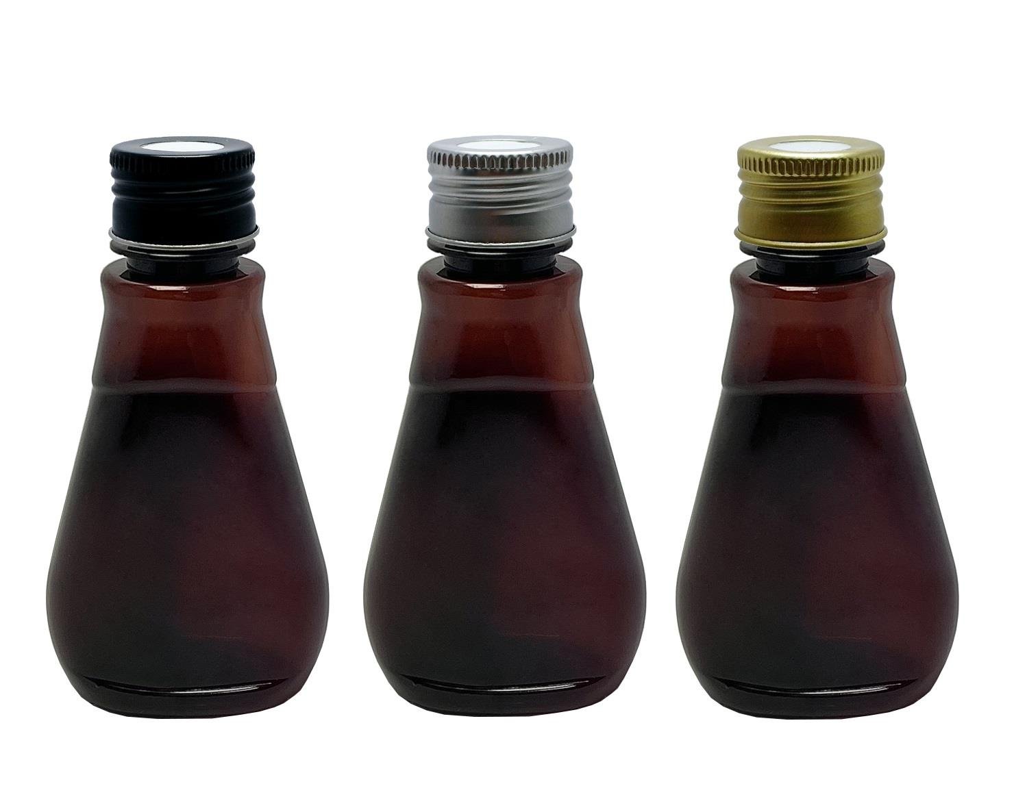 30 FRASCO PLÁSTICO AMBAR 180ML TAMPA DIFUSOR VARETAS MEL - Imagem 2