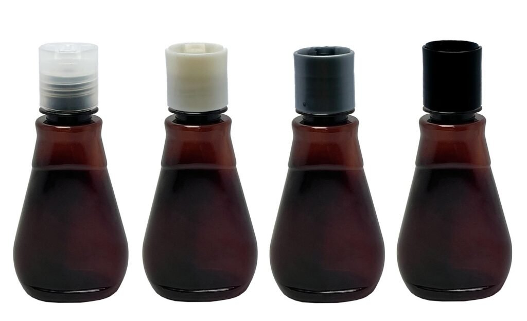 30 FRASCO PLÁSTICO AMBAR PET 180ML COM TAMPA DISKTOP MEL