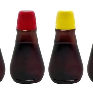 30 FRASCO PLÁSTICO AMBAR PET 180ML C/ TAMPA DOSADORA MEL