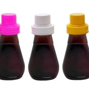 30 FRASCO PLÁSTICO AMBAR 180ML TAMPA DOSADORA 30ML MEL