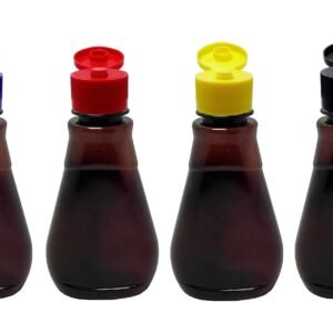 310 FRASCO PLÁSTICO AMBAR PET 180ML COM TAMPA FLIPTOP MEL