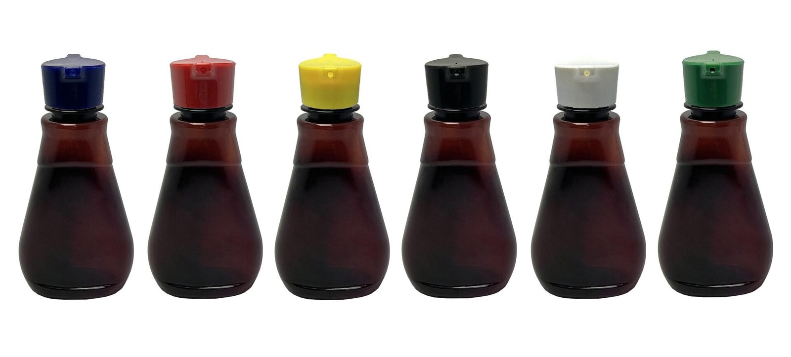 30 FRASCO PLÁSTICO AMBAR 180ML TAMPA ROSCA 2 BICOS MEL - Imagem 2