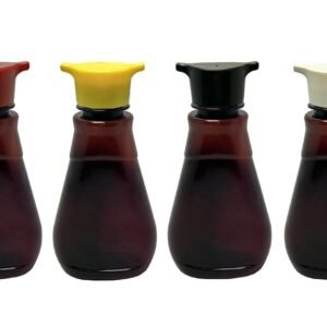 30 FRASCO PLÁSTICO AMBAR 180ML TAMPA ROSCA 2 BICOS MEL