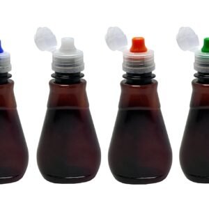 416 FRASCO PLÁSTICO AMBAR PET 180ML C/ TAMPA SPORT MEL