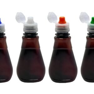 126 FRASCO PLÁSTICO AMBAR PET 180ML C/ TAMPA SPORT MEL