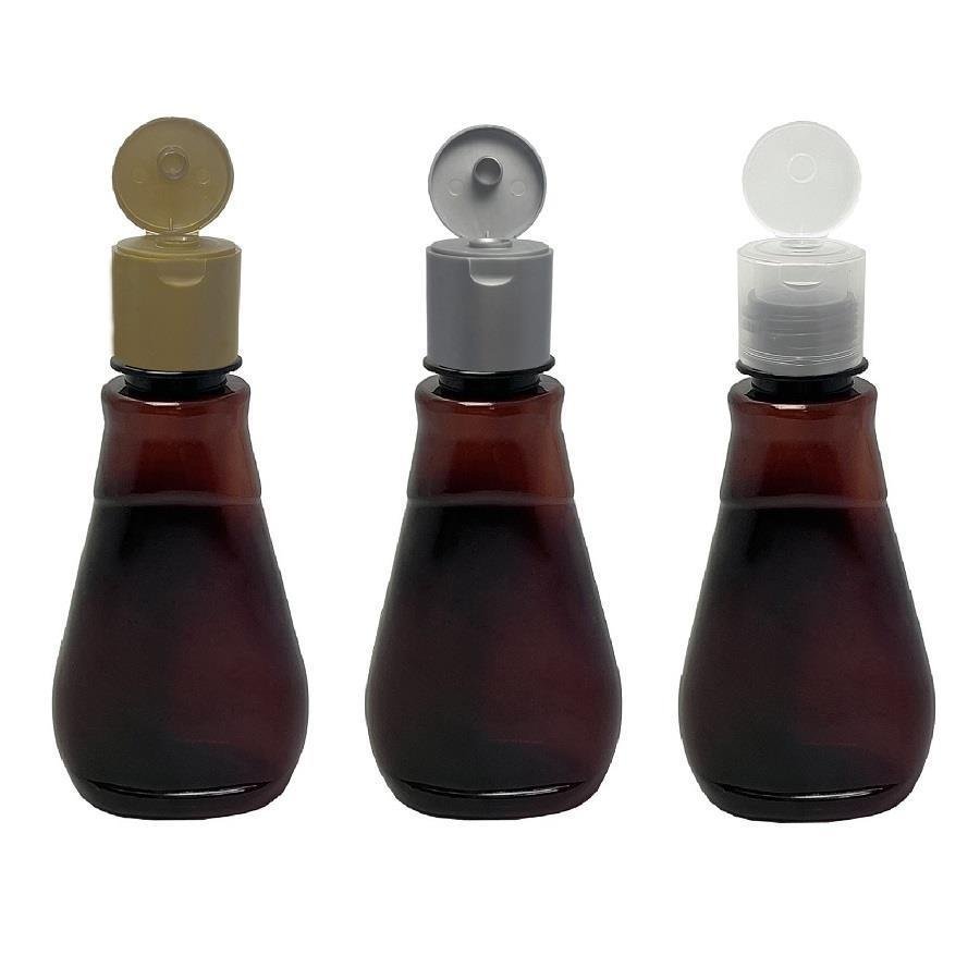 310 FRASCO PLÁSTICO AMBAR 180ML FLIPTOP FURO ABERTO MEL - Imagem 2