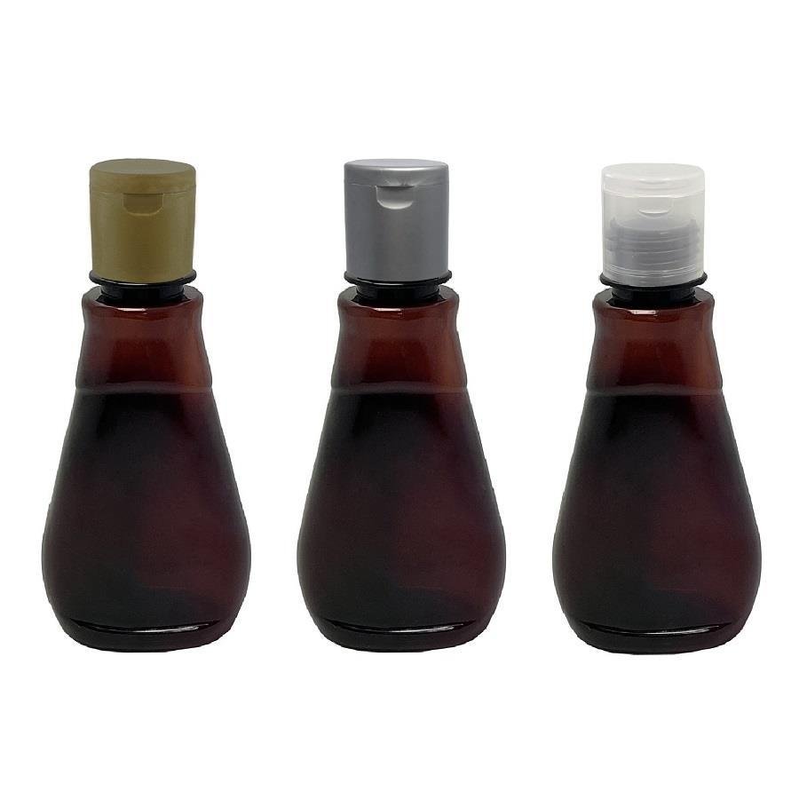 126 FRASCO PLÁSTICO AMBAR 180ML FLIPTOP FURO ABERTO MEL - Imagem 4