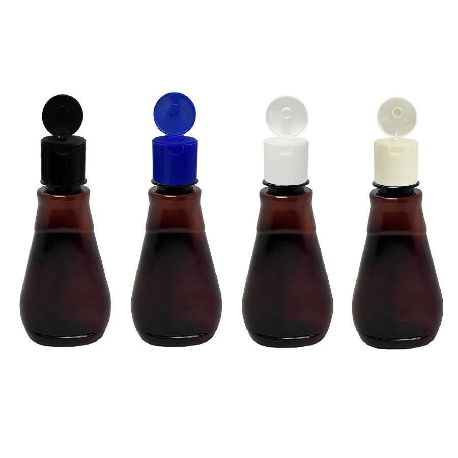 310 FRASCO PLÁSTICO AMBAR 180ML FLIPTOP FURO ABERTO MEL