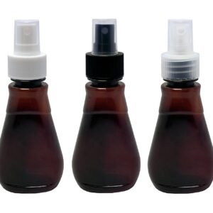 24 FRASCO PLÁSTICO AMBAR PET 180ML VALVULA SPRAY S MEL