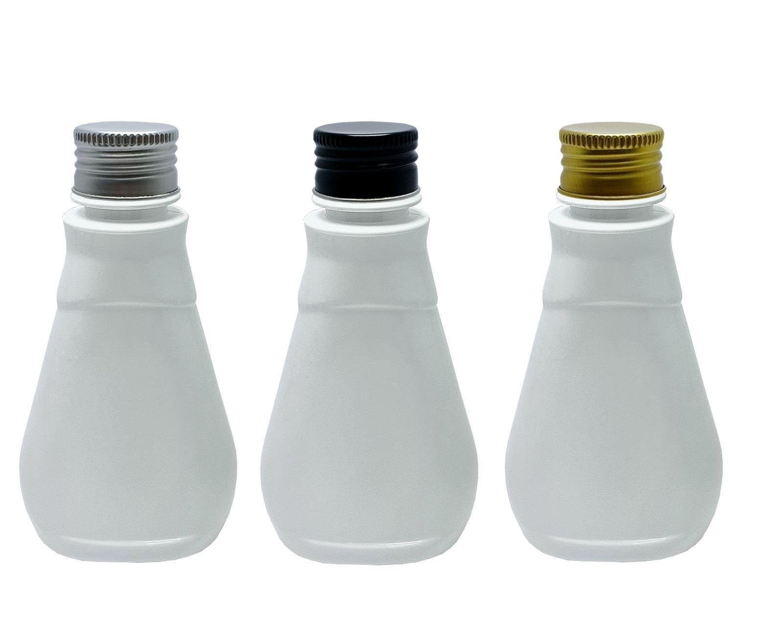 310 FRASCO PLÁSTICO BRANCO PET 180ML TAMPA ALUMINIO S/ MEL