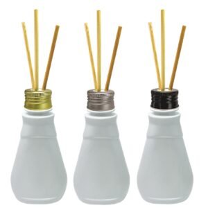 416 FRASCO PLÁSTICO BRANCO 180ML TAMPA DIFUSOR VARETAS MEL