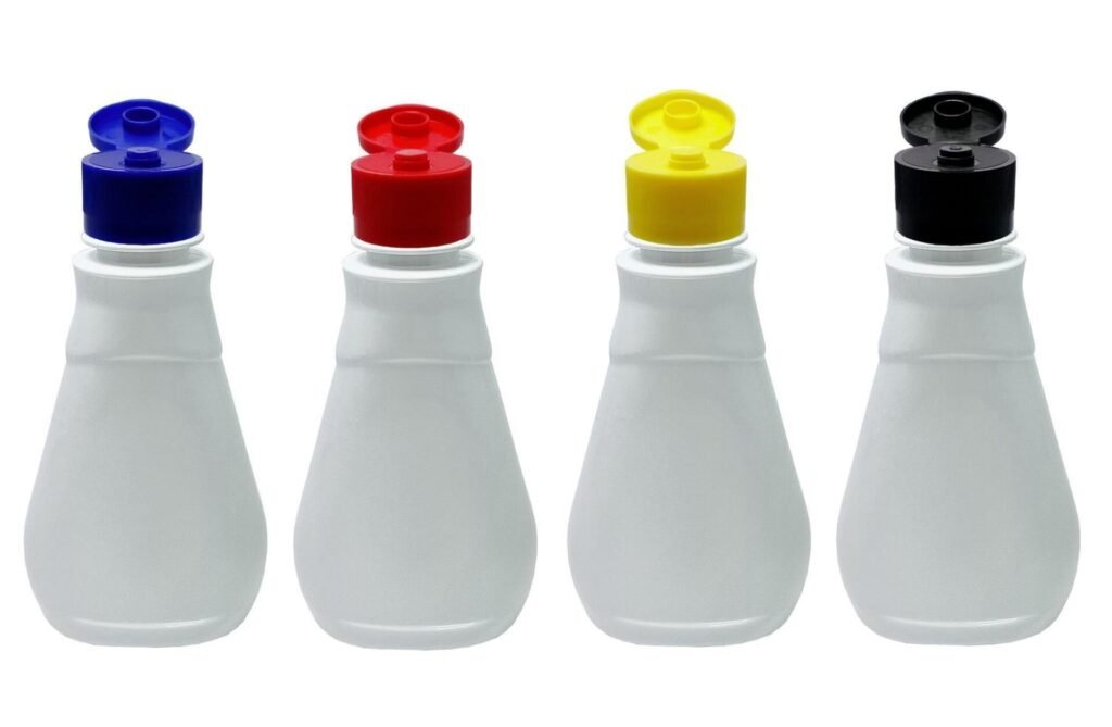 1248 FRASCO PLÁSTICO BRANCO PET 180ML COM TAMPA FLIPTOP MEL