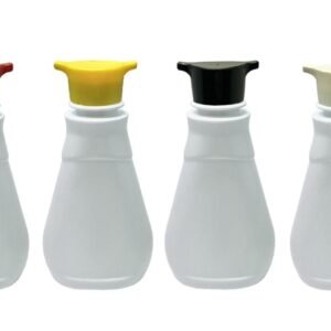 30 FRASCO PLÁSTICO BRANCO 180ML TAMPA ROSCA 2 BICOS MEL