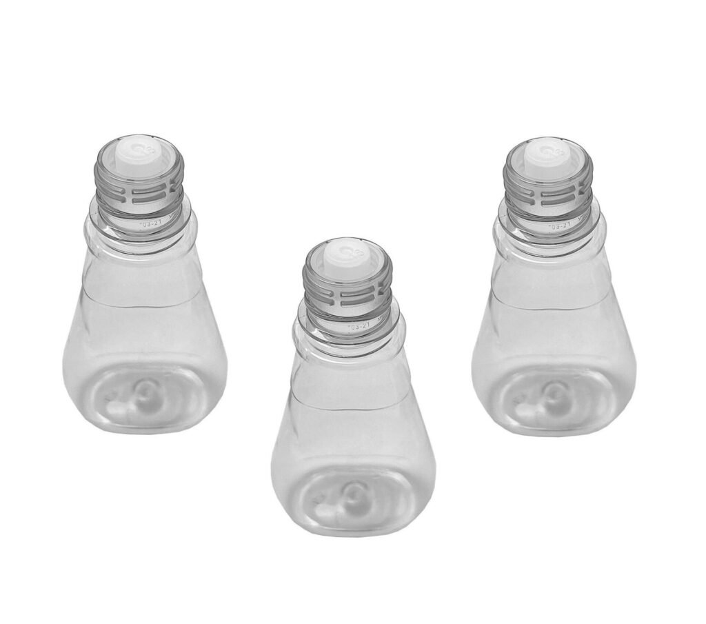 310 FRASCO PLÁSTICO CRISTAL PET 180ML BATOQUE 12 FUROS MEL
