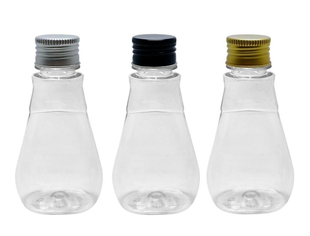 126 FRASCO PLÁSTICO CRISTAL PET 180ML TAMPA ALUMINIO S/ MEL