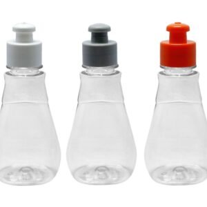 416 FRASCO PLÁSTICO CRISTAL PET 180ML C/ TAMPA PUSHPULL MEL