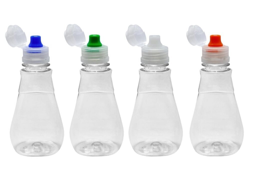 416 FRASCO PLÁSTICO CRISTAL PET 180ML C/ TAMPA SPORT MEL