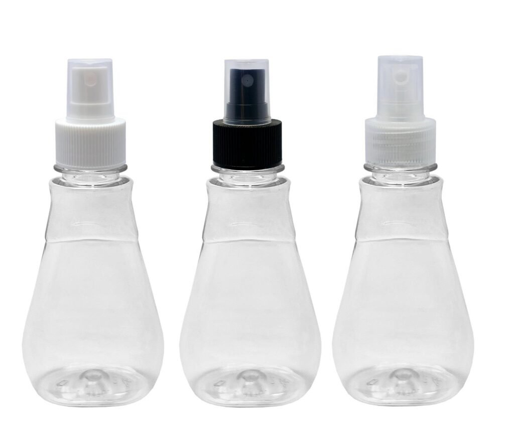24 FRASCO PLÁSTICO CRISTAL PET 180ML VALVULA SPRAY S MEL