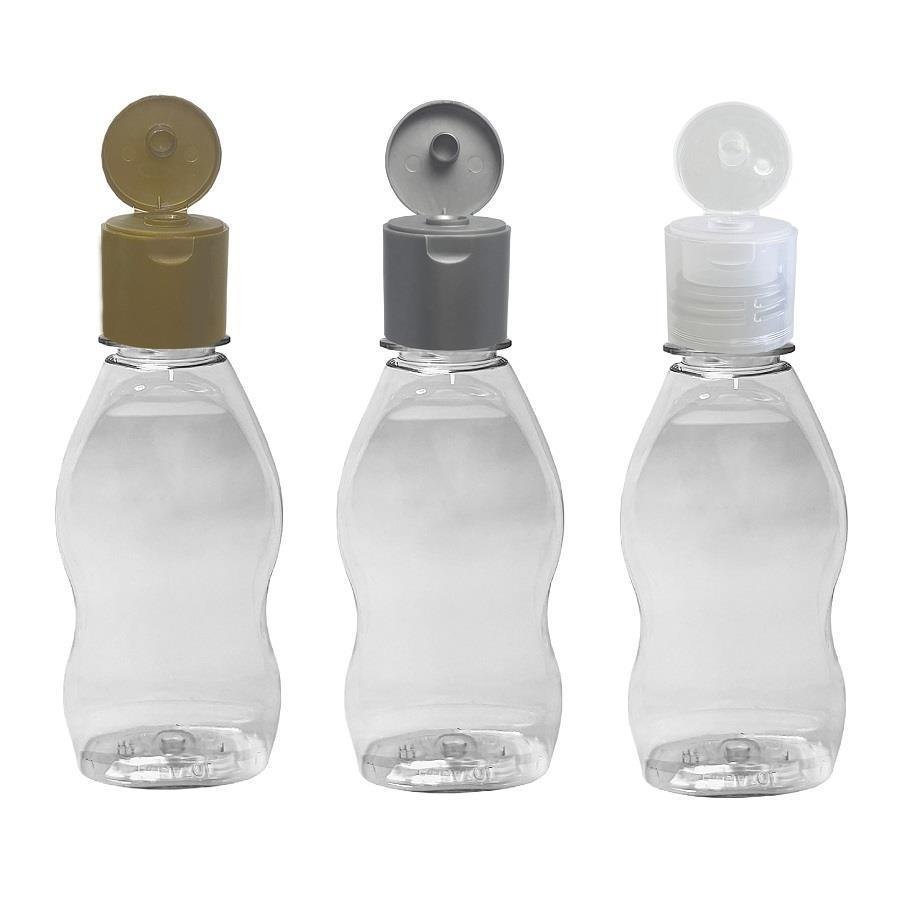 253 FRASCO PLÁSTICO CRISTAL 190ML FLIPTOP FURO ABERTO MOL - Imagem 2