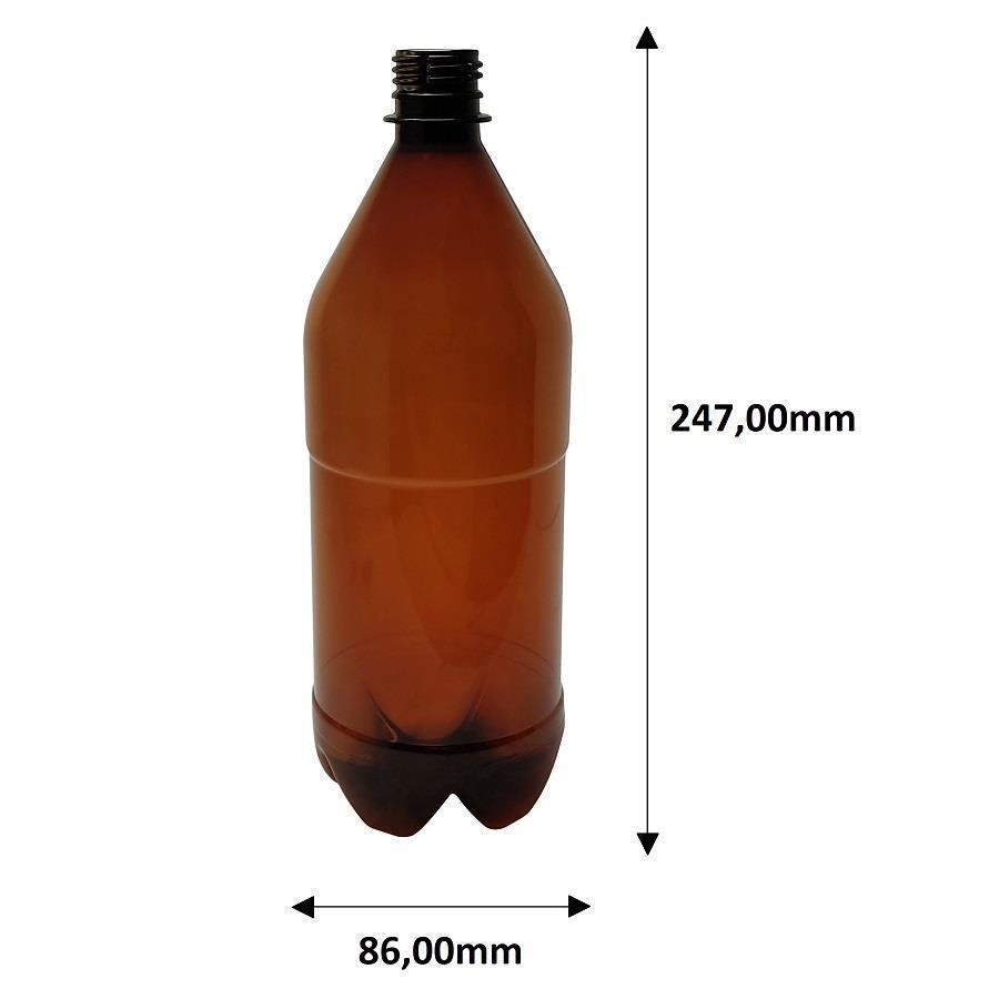 364 FRASCO PLÁSTICO AMBAR 1L FLIPTOP FURO ABERTO AGU - Imagem 9