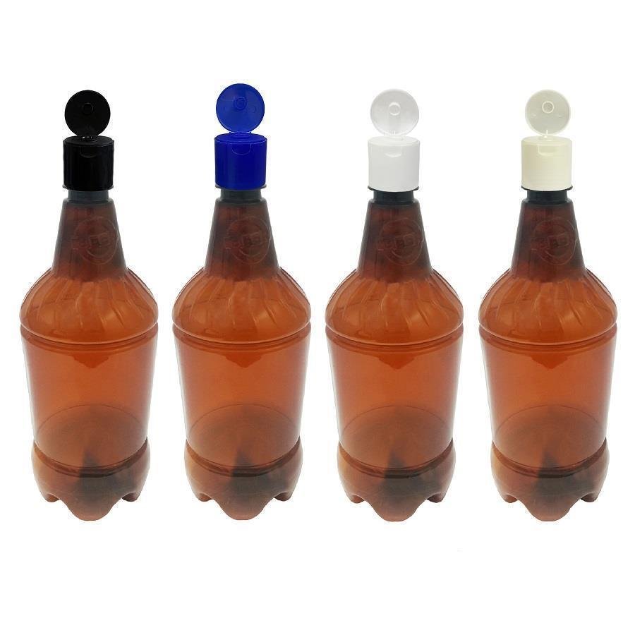 360 FRASCO PLÁSTICO AMBAR 1L FLIPTOP FURO ABERTO GR2