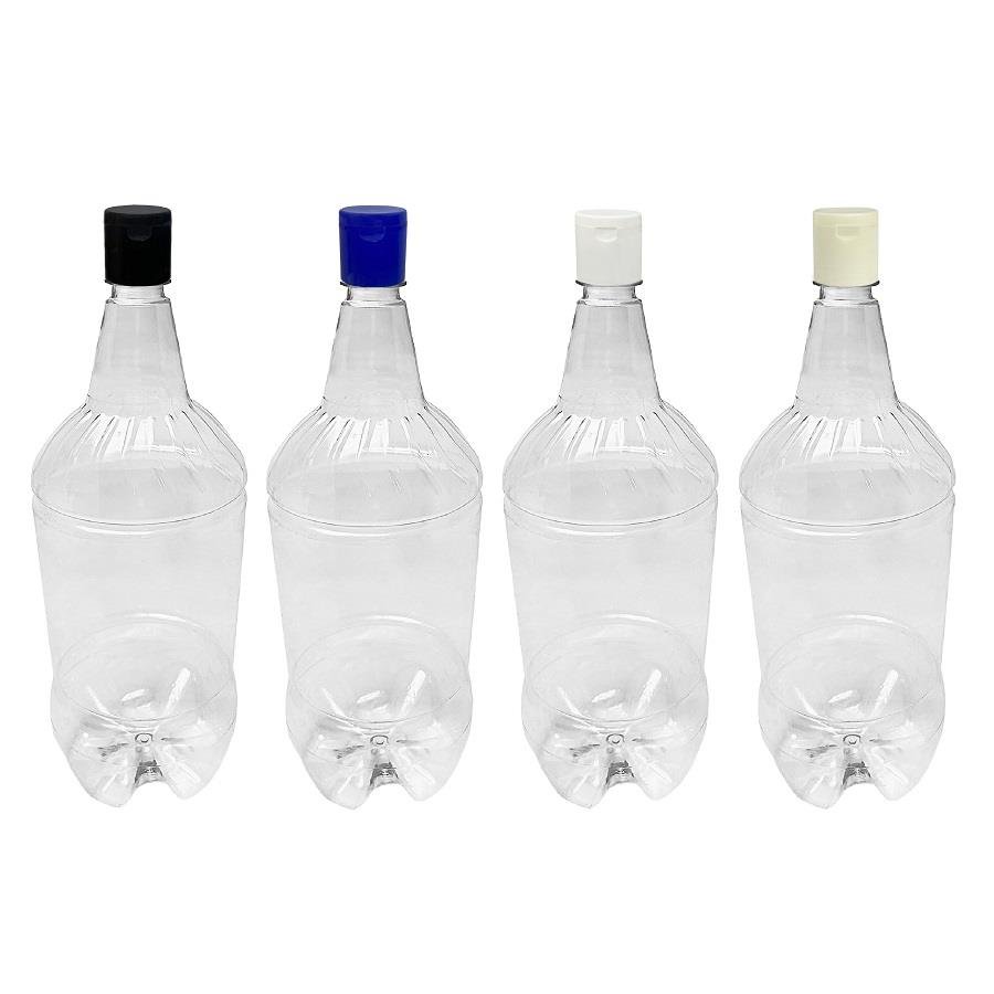 5 FRASCO PLÁSTICO CRISTAL 1L FLIPTOP FURO ABERTO GR2 - Imagem 3