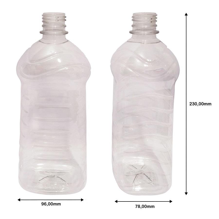 7 FRASCO PLÁSTICO CRISTAL 1L FLIPTOP FURO ABERTO AMA - Imagem 9