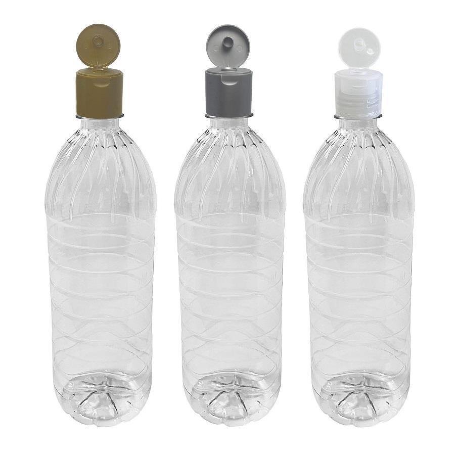 122 FRASCO PLÁSTICO CRISTAL 1L FLIPTOP FURO ABERTO SUC - Imagem 2