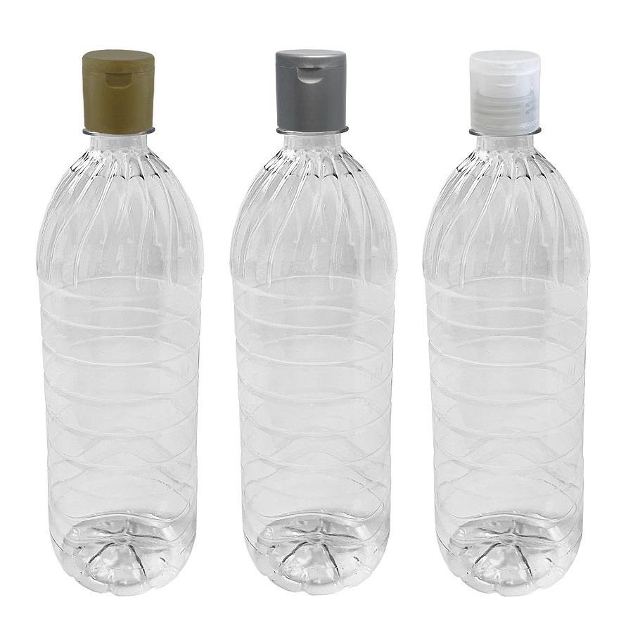 5 FRASCO PLÁSTICO CRISTAL 1L FLIPTOP FURO ABERTO SUC - Imagem 4