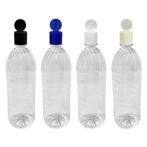 25 FRASCO PLÁSTICO CRISTAL 1L FLIPTOP FURO ABERTO SUC