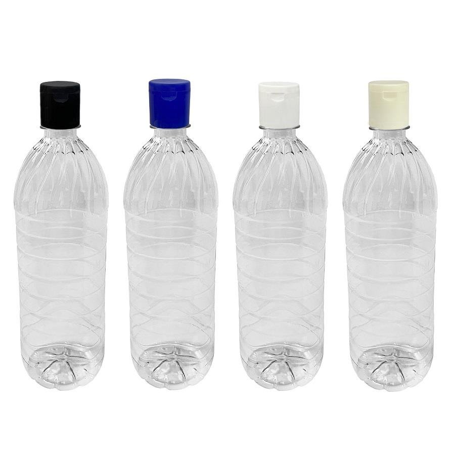 5 FRASCO PLÁSTICO CRISTAL 1L FLIPTOP FURO ABERTO SUC - Imagem 3